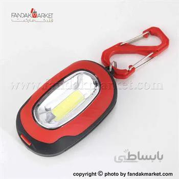 چراغ قوه جاکلیدی دار قرمز رنگ COB