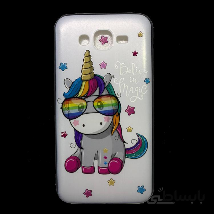 قاب طرح دار سامسونگ J7 طرح یونیکورن/SAMSUNG J7
