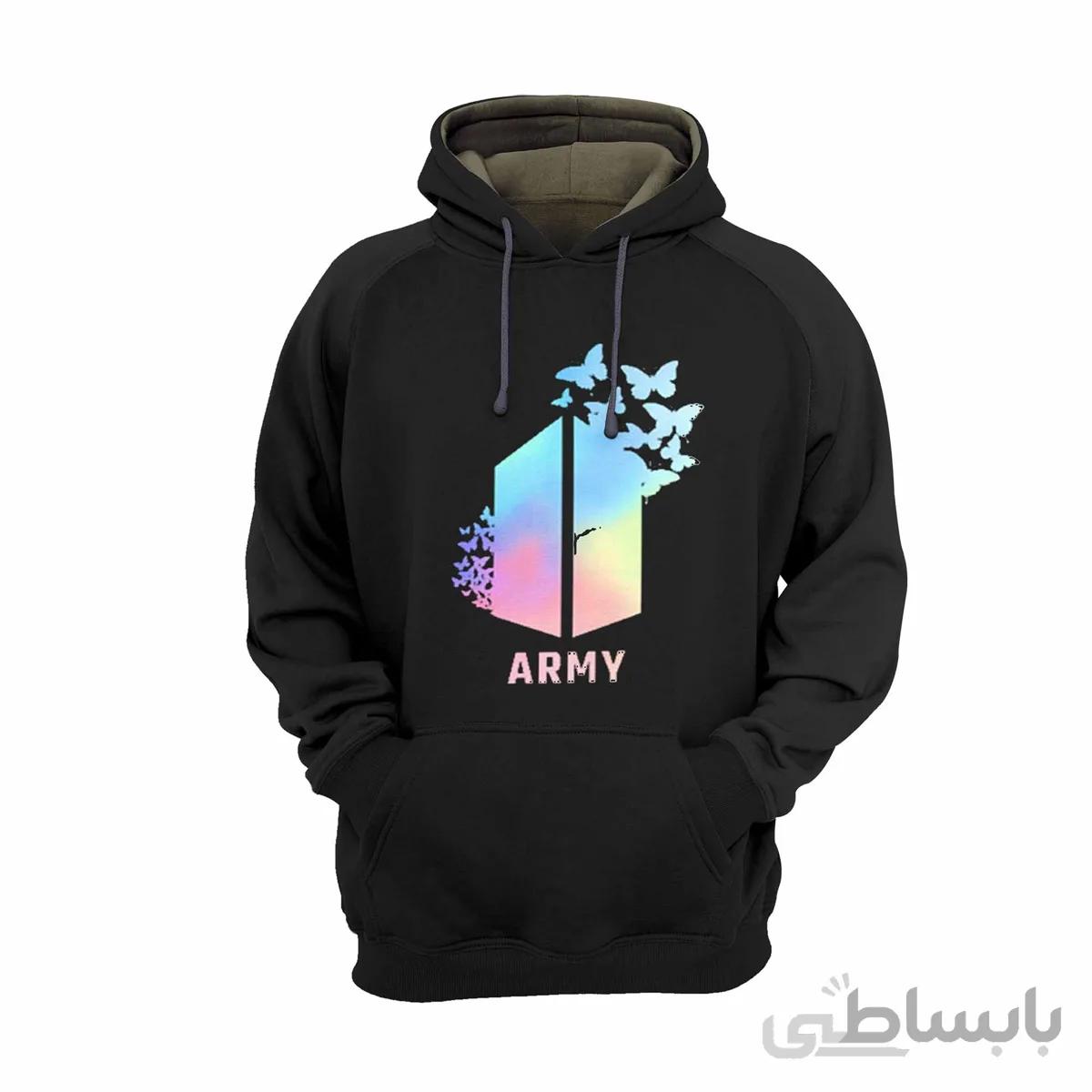 هودی مشکی طرح بی تی اس BTS