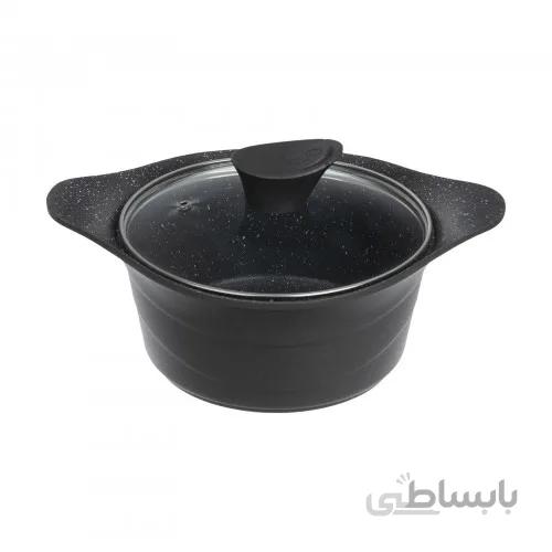 قابلمه دایکاستی چدنی گرانیتی عروس مدل دیاکو رنگ سنباده ای سایز 18 2 تا 3 نفره