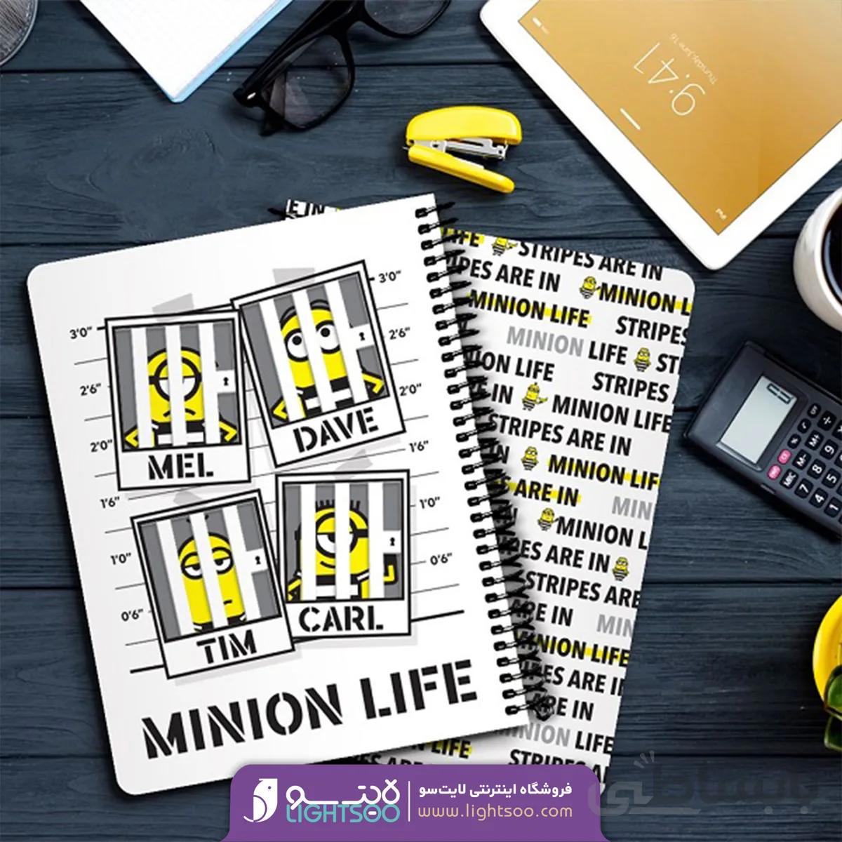 دفتر دوجلدی طرح MINION LIFE