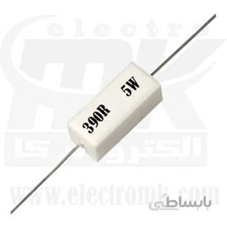 مقاومت آجری ۵وات ۳۹۰اهم
