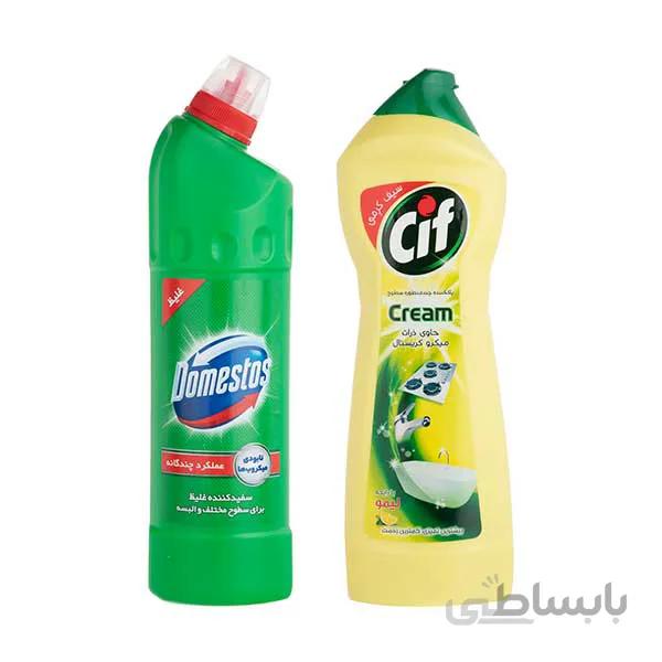 سفیدکننده دامستوس مانتن بریز +پاک کننده چندمنظوره سیف کرمی لیمویی -750میل