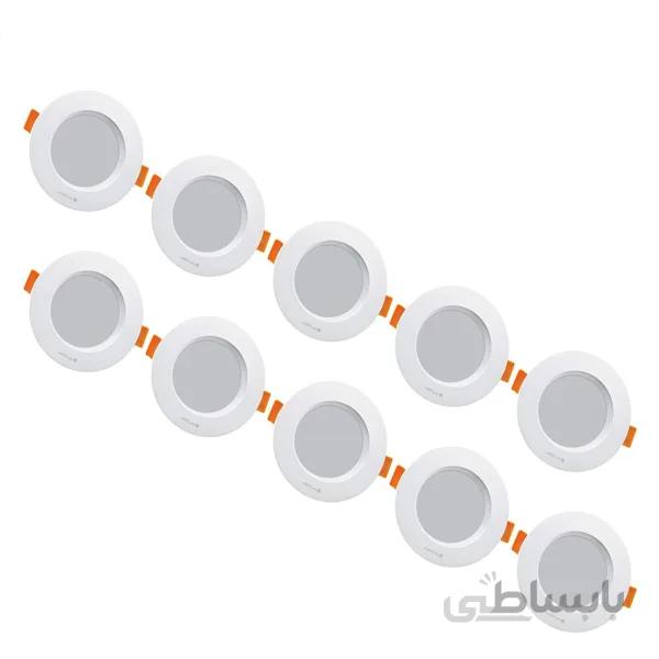 پنل ال ای دی توکار 9 وات سولاریس پارس شعاع توس بسته 50 عددی