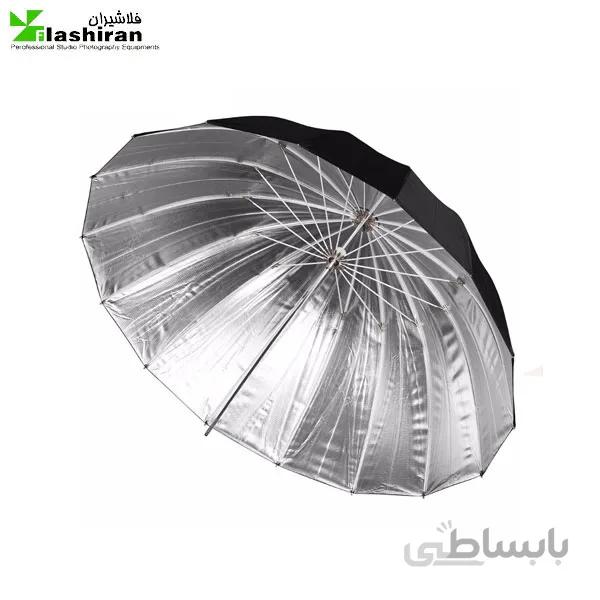 چتر خورشیدی ۲ لایه بازتاب کننده نقره ای / مشکی