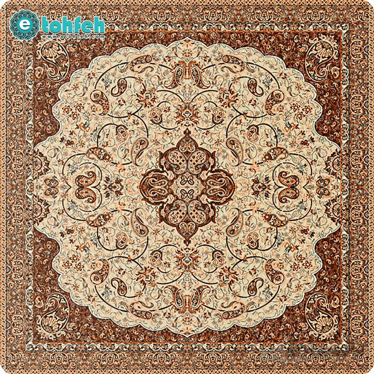 رومیزی مربع ترمه طرح شاه عباسی کد ۶۸۸