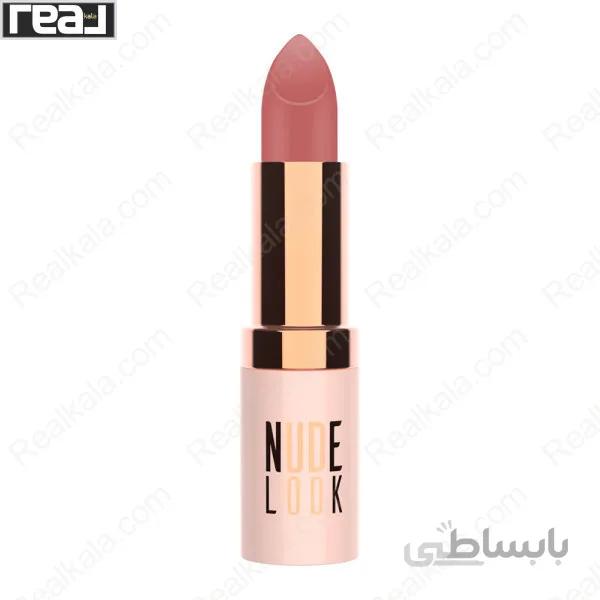 رژلب جامد مات نود لوک گلدن رز شماره 03 Golden Rose N.u.d.e Look Perfect Matte Lipstick