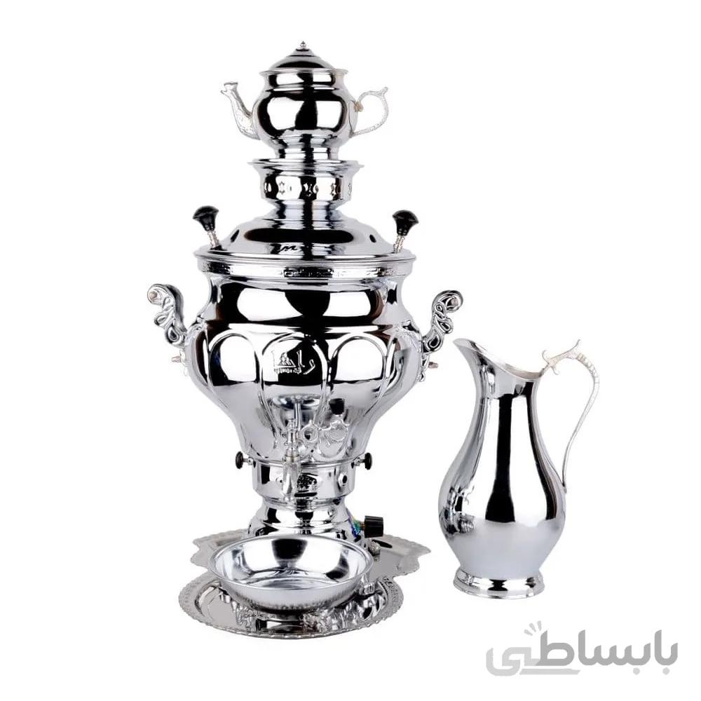 سماور گازی راشا مدل کلاسیک ترک دار (10 لیتری) ا rasha Teapot kettle mod : Steel handle 10.lit