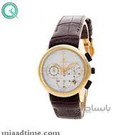 ساعت مچی ویولت زنانه کرنوگراف گرد چرمی طلایی صفحه سفید کد 0434/2L