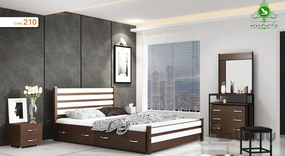 تخت خواب دو نفره مدل آذین