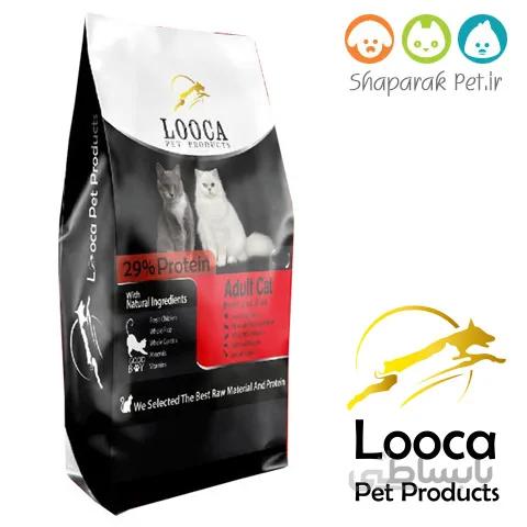 غذای خشک گربه بالغ با طعم گوشت و برنج لوکا Looca
