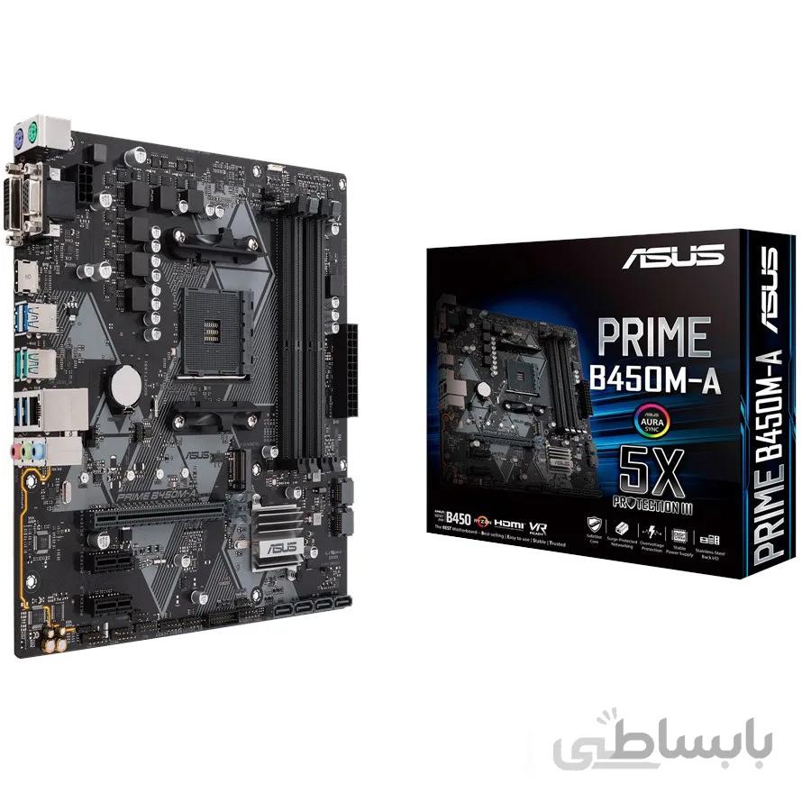 AM4 Motherboard ASUS PRIME B450M-A ا مادربرد ایسوس PRIME B450M-A سوکت AM4