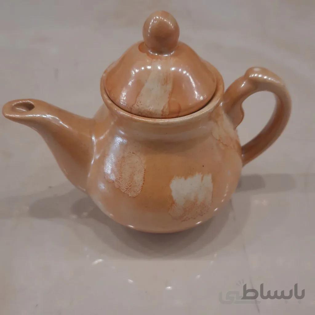 قوری زعفران چینی مرمری