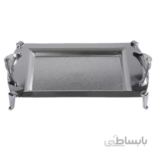 سینی استیل مستطیل طرح دار گروپ ست کد ۳۱۴۰