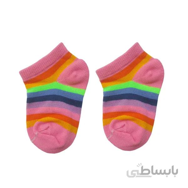 جوراب بچه گانه مچی دخترانه هفت رنگ کد PH383