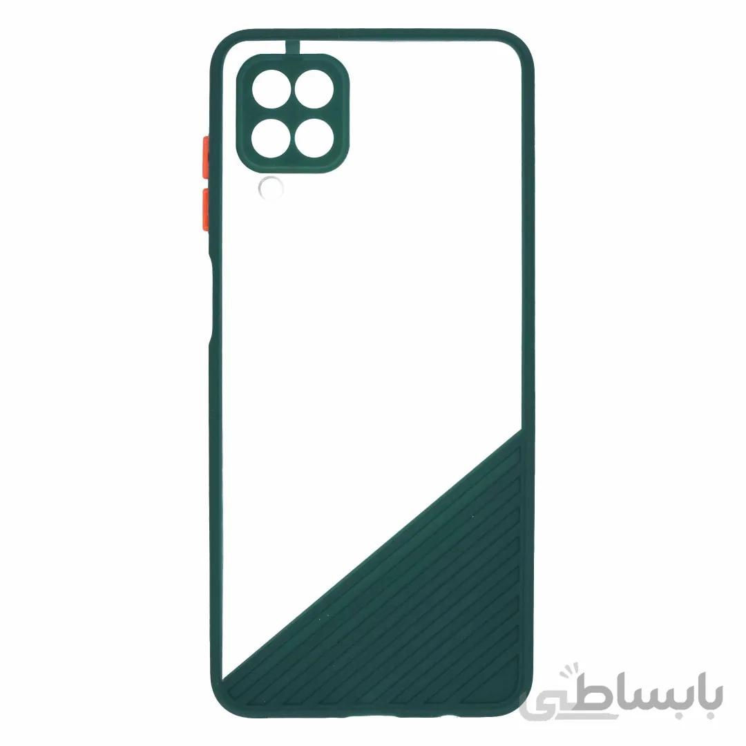 قاب گوشی سامسونگ Galaxy A12 5G ژله ای شفاف دور رنگی محافظ لنز دار مدل SHDM