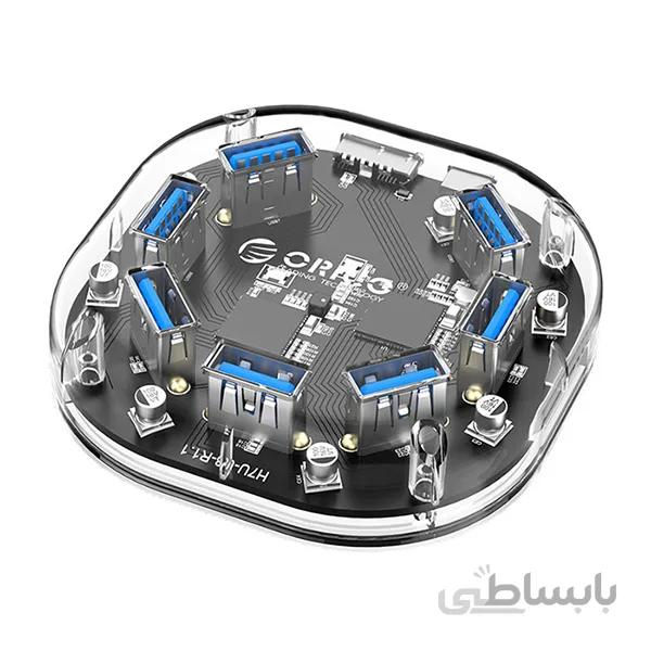 هاب یو اس بی 7 پورت اوریکو Orico 7 Port USB3.0 Transparent HUB H7U-U3
