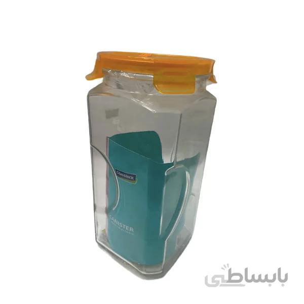 ظرف نگهدارنده گلس لاک مدل استوانه ای - نارنجی کم‌رنگ