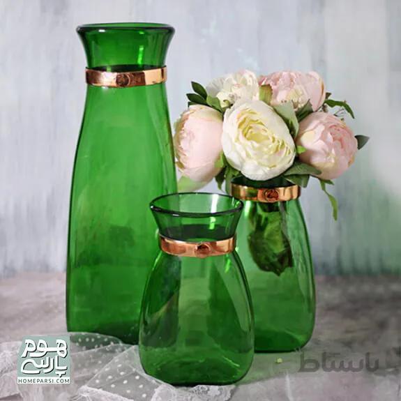 گلدان های سه گوش شیشه ای 3 سایز