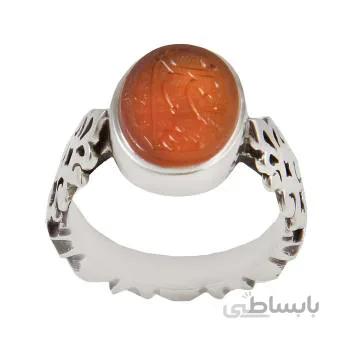 انگشتر نقره مردانه مدل عقیق یمن رکاب دست ساز کد AM_1743