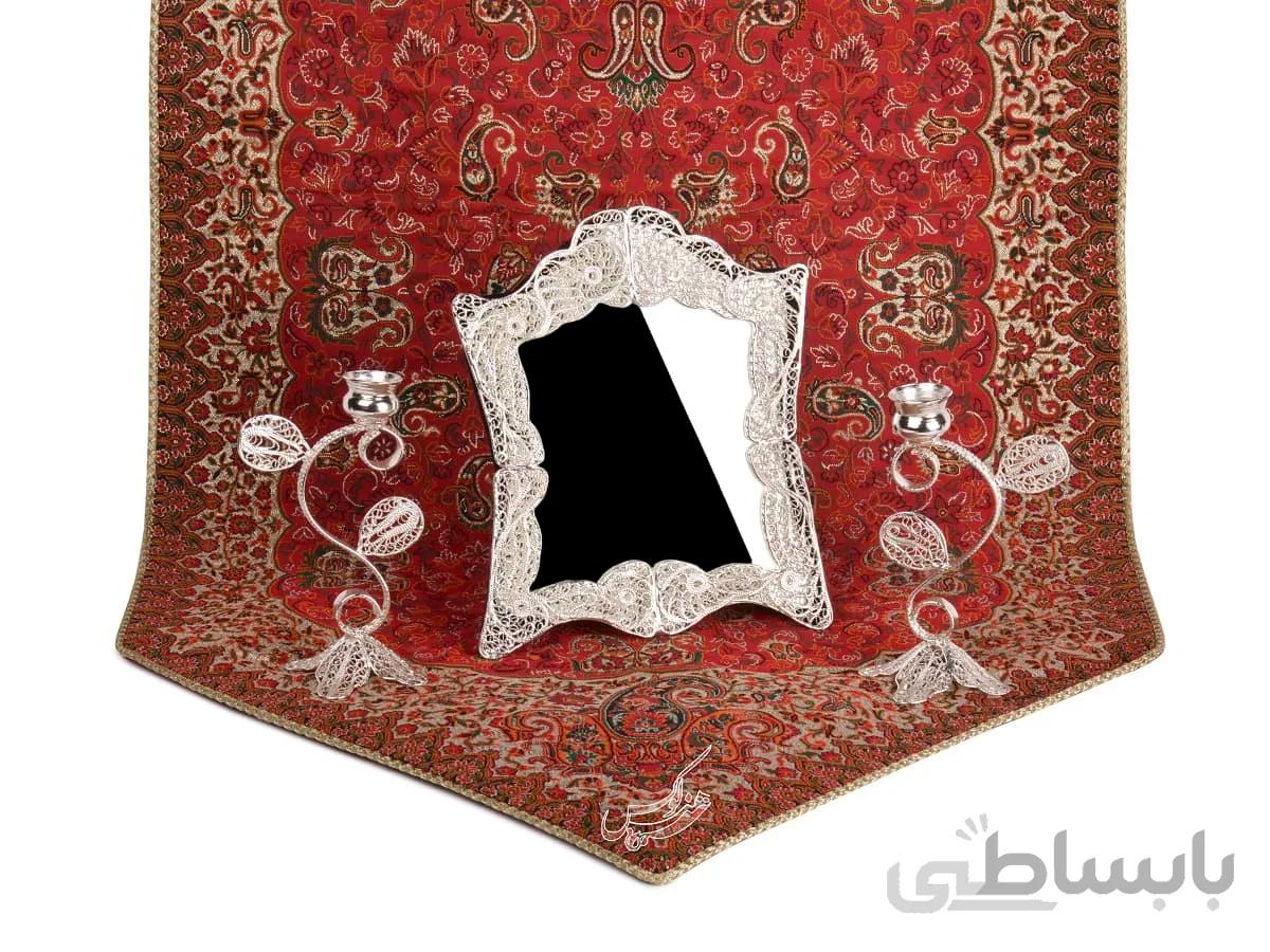 آینه و شمعدان ملیله کاری