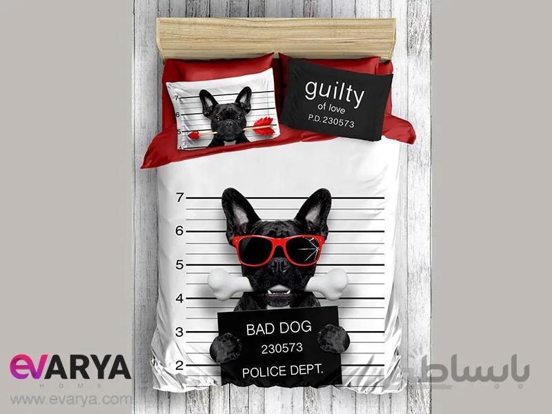 روتختی سه بعدی طرح bad dog برند club cotton