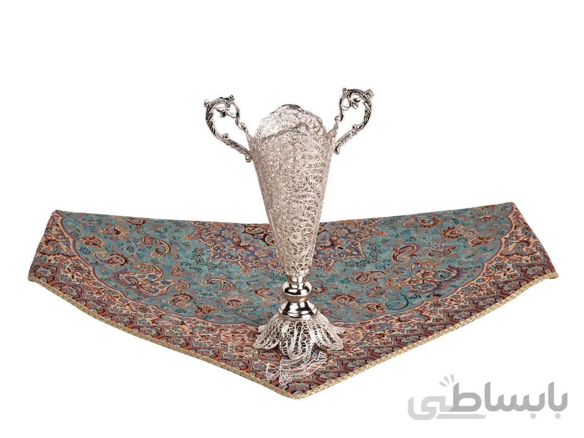 گلدان دکوری دسته دار ملیله کاری