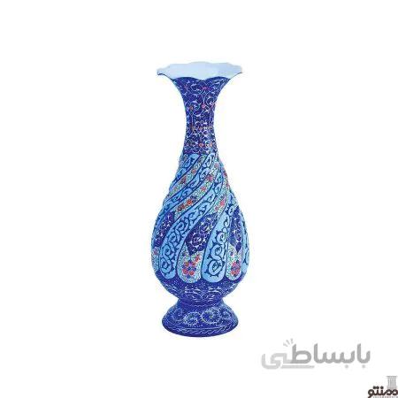 گلدان میناکاری طرح اسلیمی 20 سانتی متر