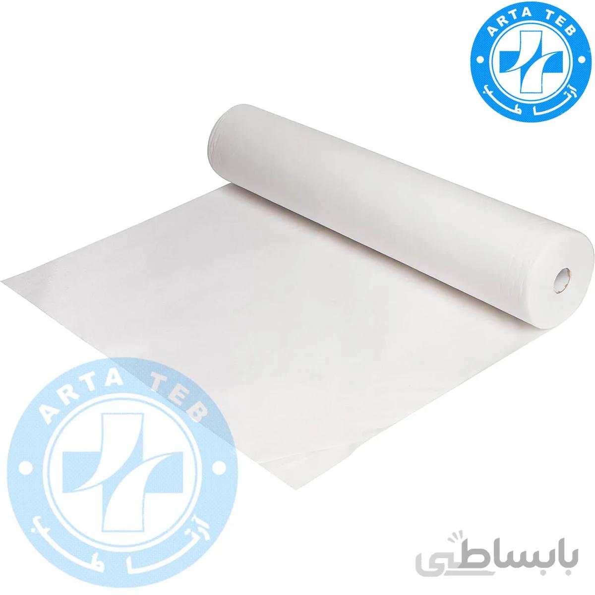 رول ملحفه یکبار مصرف عرض 60 گرماژ 17 | سفید 30 متر ا رول ملحفه یکبار مصرف عرض 60
