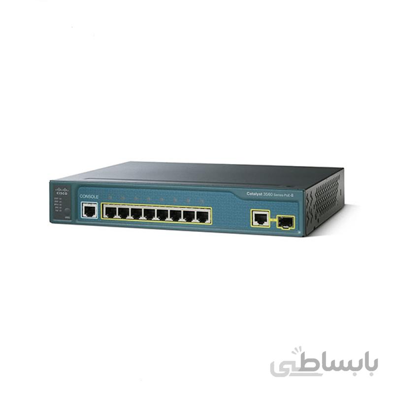 سوئیچ شبکه سیسکو 8 پورت WS-C3560-8PC-S