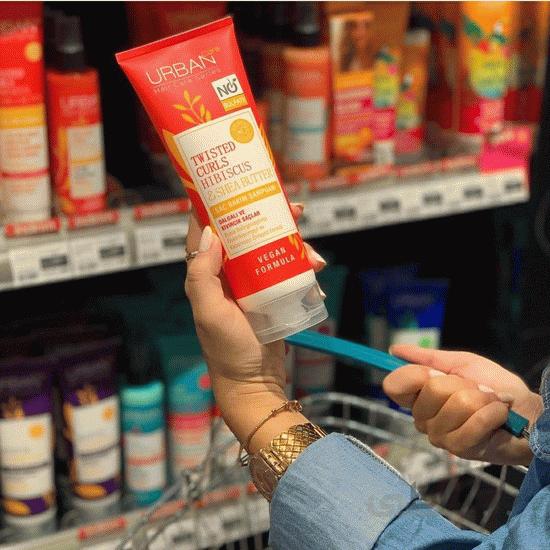 شامپو شی باتر و گل ترش اربن کر مخصوص موهای فر و مجعد 250 میل URBAN CARE TWISTED CURLS HAIR SHAMPOO