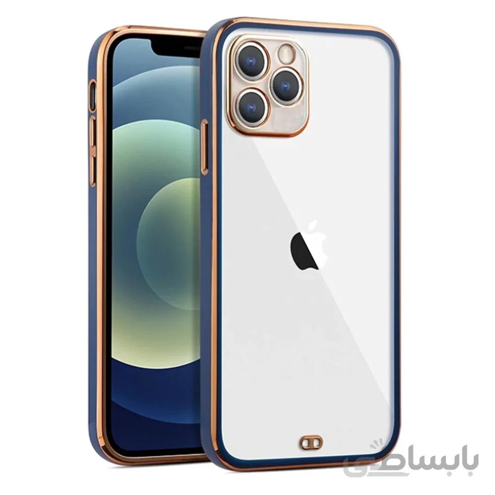 کاور شفاف دور رنگی مناسب برای گوشی موبایل اپل Iphone 13 Pro رنگ قرمز