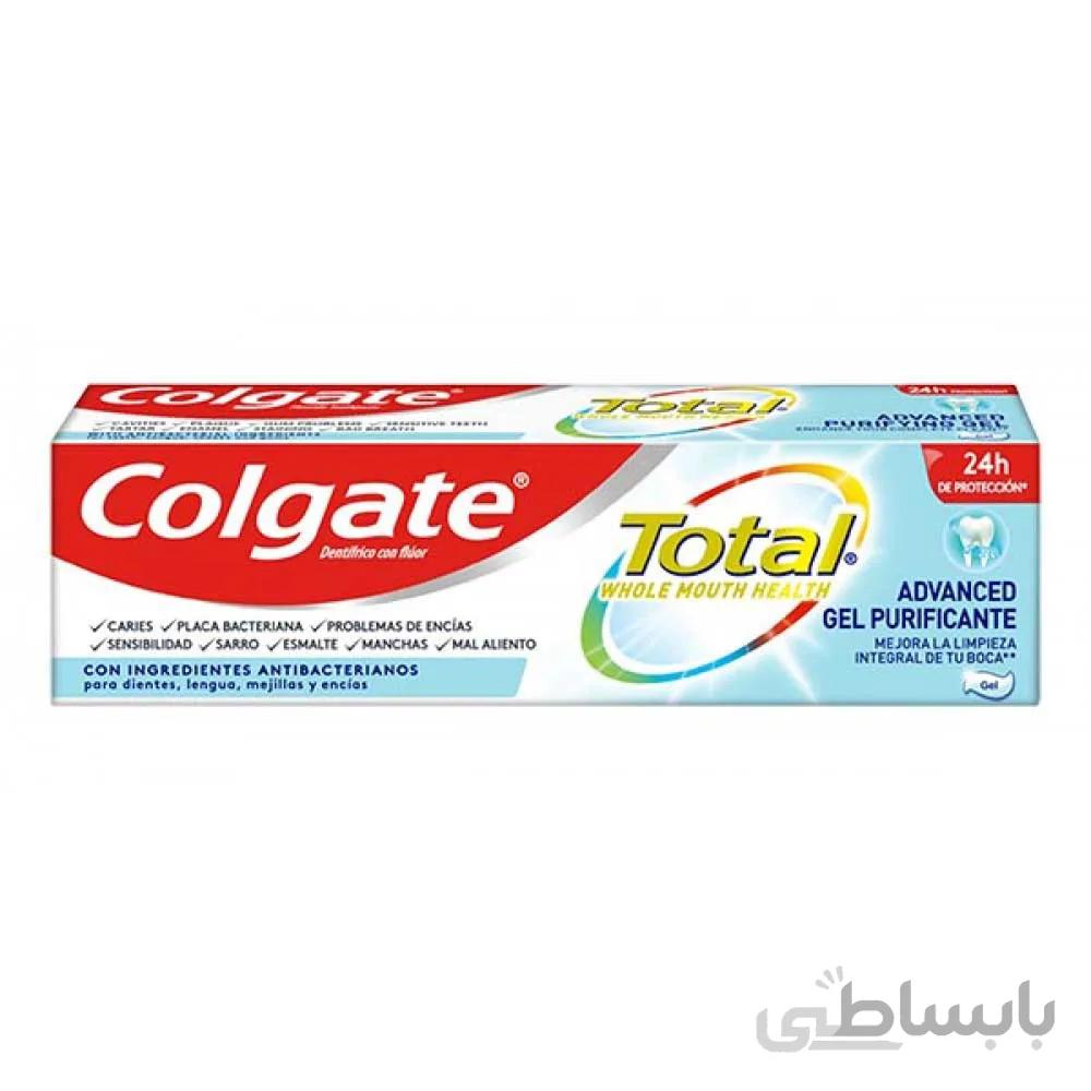 خمیر دندان کلگیت سری total مدل advanced gel purificante در حجم 75میلی لیتر ا Colgate total tooth series advanced gel purificante model 75ml