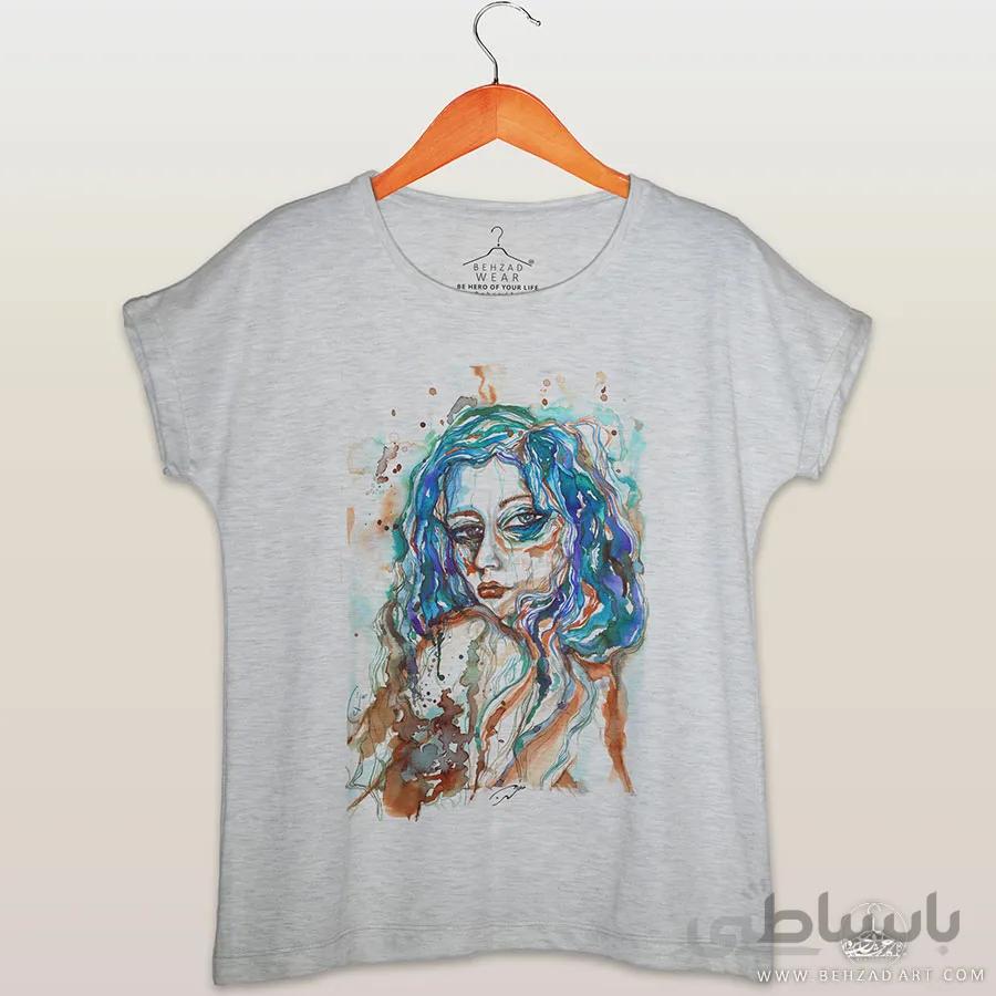 تیشرت زنانه طرح ماهچهره