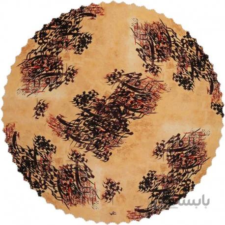 رومیزی مخمل گرد خط نقاشی