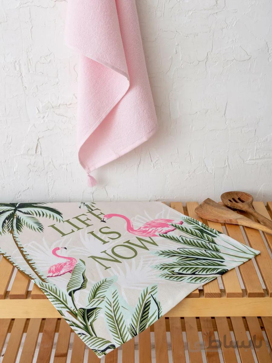 ست حوله آشپزخانه ال سی وایکیکی هوم بسته ۲ عددی طرح Flamingo
