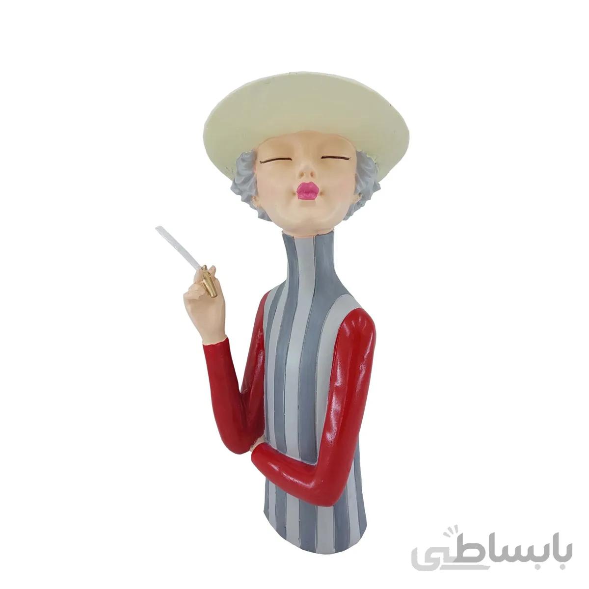 مجسمه دکوری دختر سیگاری جنس پلی استر