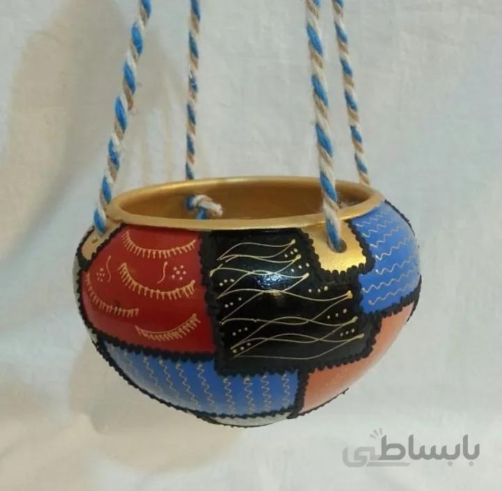 گلدان آویز سفالی کد ۱۰۶۱۰