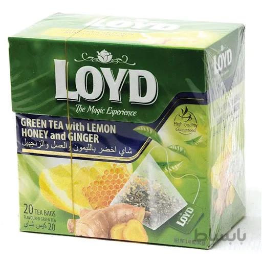 دمنوش لوید لیمو عسل زنجبیل تی بگ 20عددی Loyd TeaBag