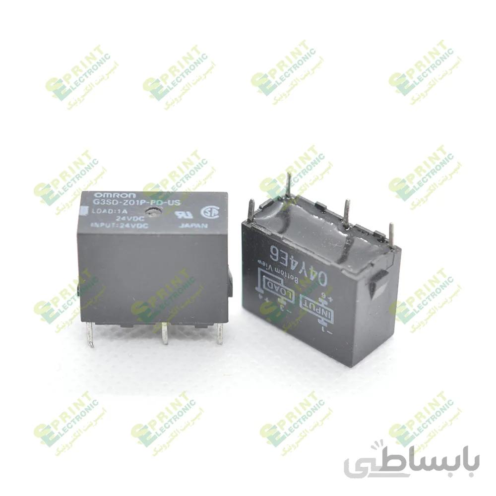 رله الکترونیکی SSR روبردی 4 پایه تک فاز 1 آمپر DC/DC