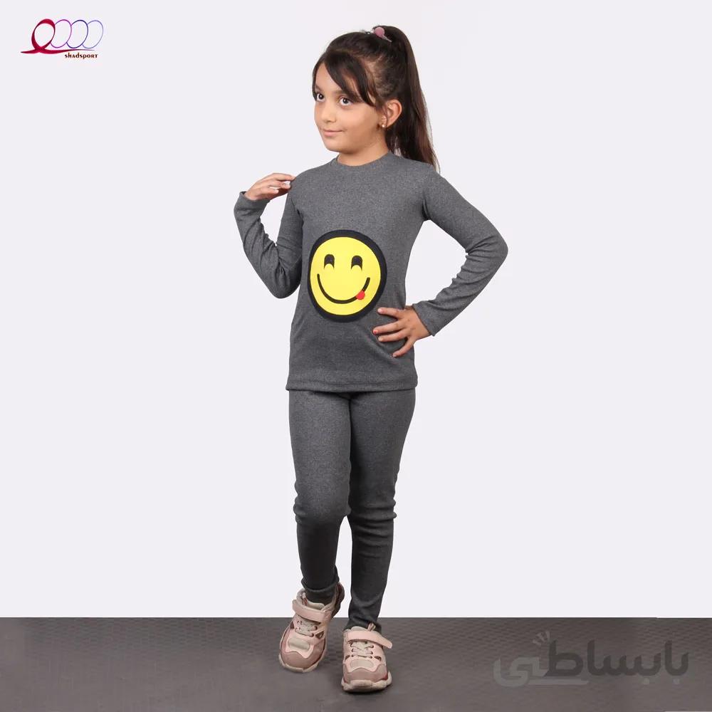 بلوز شلوار بچگانه کبریتی طرح لبخند 1085