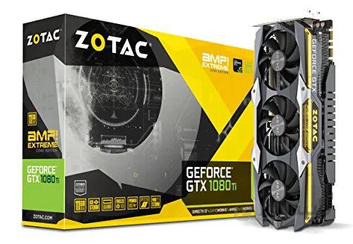 کارت گرافیک ZOTAC GeForce GTX 1080 Ti AMP Extreme Core 11GB GDDR5X 352-bit PCIe 3.0 PCIe 3.0 VR Ready (ZT-P10810F-10P)