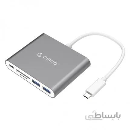 هاب مبدل Type-C اوریکو RCC2A ا ORICO RCC2A Type-C to TF-SD-Type-C-USB3.0-A HUB Adapter