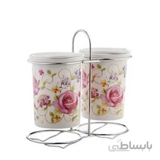 جا قاشقی سرامیک دوقلو کد 089