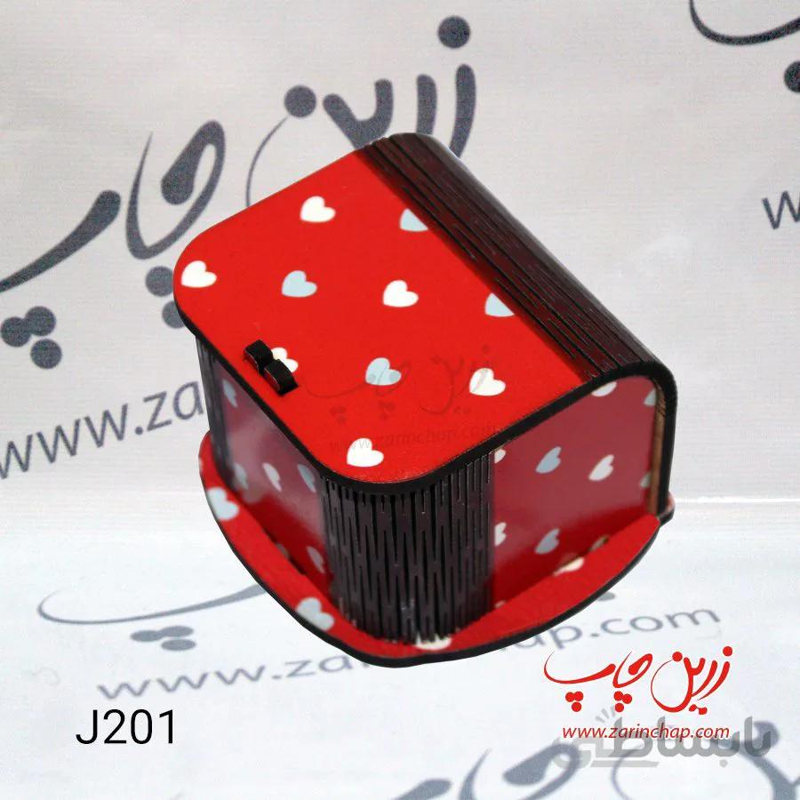 جعبه انگشتر MDF با درب فنری کد J201