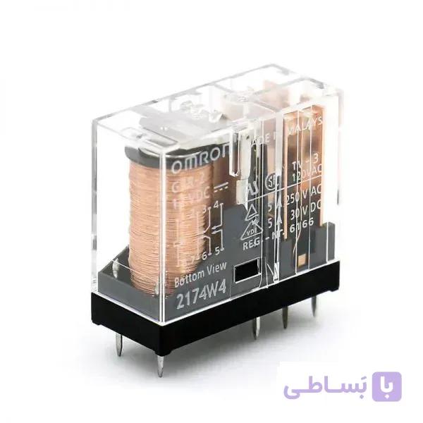 رله 12 ولت 5 آمپر شیشه ای Omron G2R-2 — تصویر 1