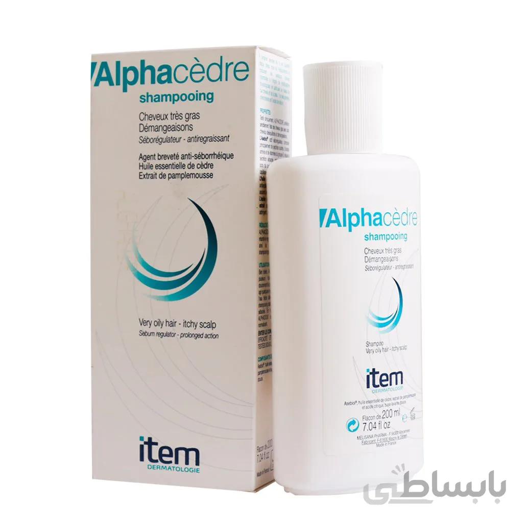 شامپو آلفا سدر ضد خارش مناسب موی چرب آیتم ا Alpha cedre shampoo ITEM