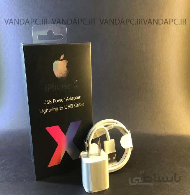 شارژردیواری وکابل آیفونX-MAX پک مشکی