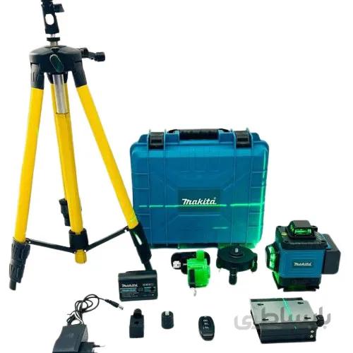 تراز لیزری 4 بعدی ماکیتا 360 درجه و بلوتوث دار همراه با سه پایه بلند مدل Makita-3.7V ا Makita Prodessional Laser Line Model Makita-3.7V
