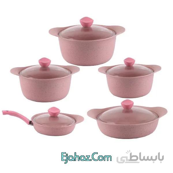 سرویس پخت و پز قابلمه گرانیت 10 پارچه ظافر مدل فورج